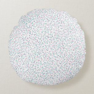 Colourful Speckled Spring Dots Round Pillow