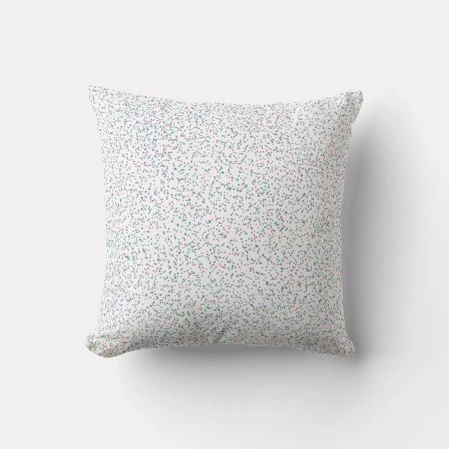 Colourful Speckled Spring Dots  Throw Pillow (Front)