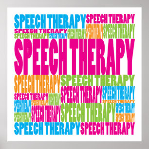 Colourful Speech Therapy Poster