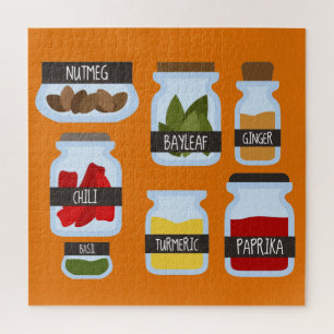 Colourful spice jars cooking style jigsaw puzzle