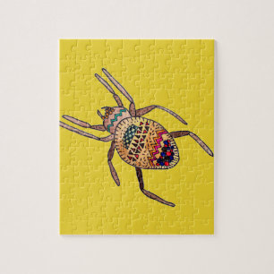 Colourful Spider arachnid art Jigsaw Puzzle