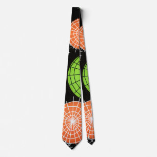 Colourful Spider Web Design  Futuristic Circular Tie