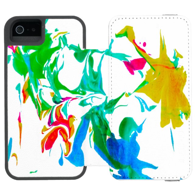 Colourful spider webs incipio iPhone wallet case (Folio Open)