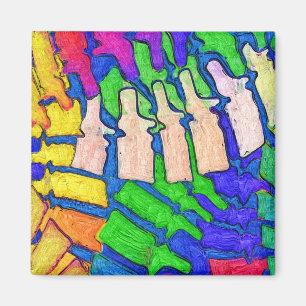 Colourful Spine Art Magnet