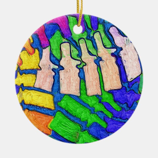 Colourful Spine Art Ornament (Front)