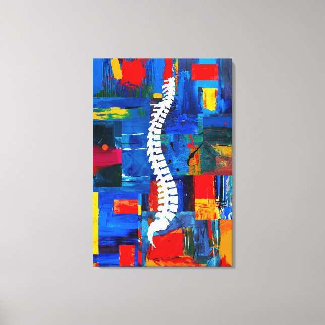 Colourful Spine Chiropractic Canvas Art Choose Siz (Front)