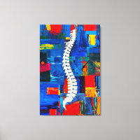 Colourful Spine Chiropractic Canvas Art Choose Siz