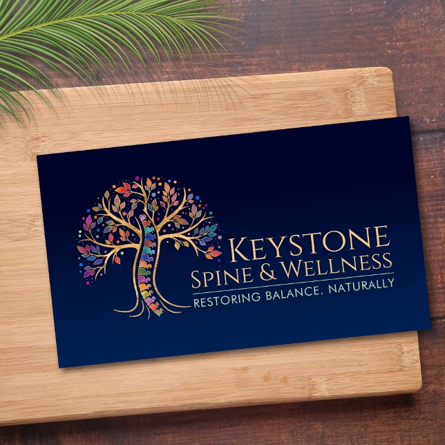 Colourful Spine Tree  Business Card (Creator Uploaded)