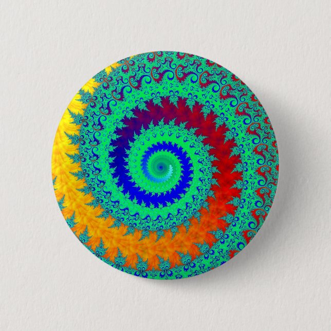 Colourful Spiral 2 Inch Round Button (Front)