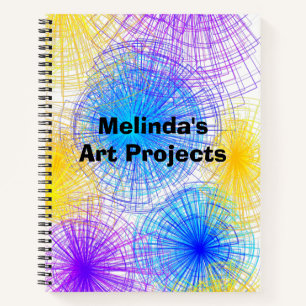 Colourful Spiral Circles Notebooks