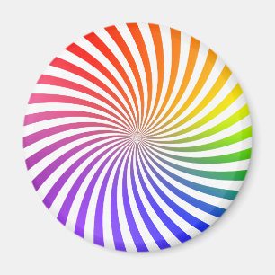 Colourful Spiral Design: Magnet
