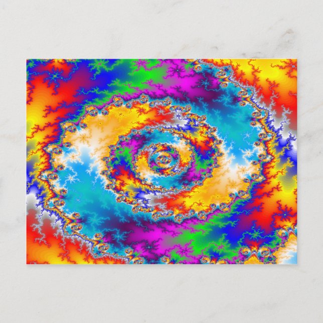 Colourful Spiral Design: Postcard (Front)