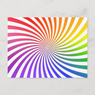 Colourful Spiral Design: Postcard