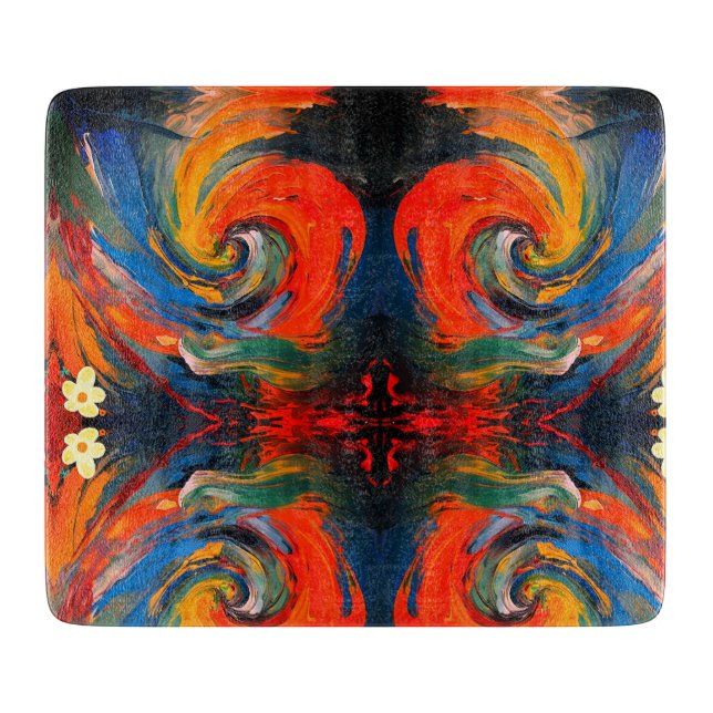 Colourful Spiral Fusion Cutting Board (Front)