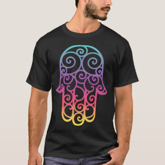 Colourful Spiral Hamsa T-Shirt