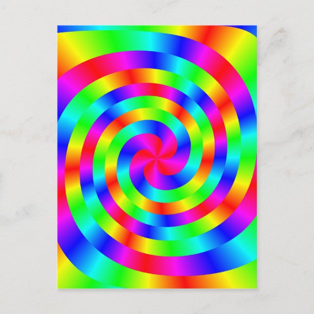 colourful spiral mandala postcard (Front)