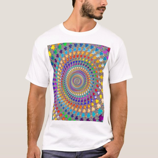 Colourful Spiral Pattern T-Shirt (Front)