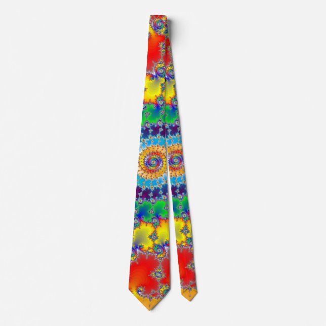 Colourful Spiral Pattern Tie (Front)