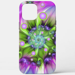Colourful Spiral Round Shapes Abstract Fractal Art iPhone 12 Pro Max Case