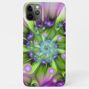 Colourful Spiral Round Shapes Abstract Fractal Art iPhone 11 Pro Max Case