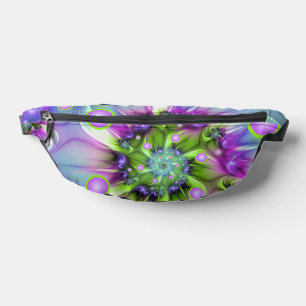 Colourful Spiral Round Shapes Abstract Fractal Art Fanny Pack