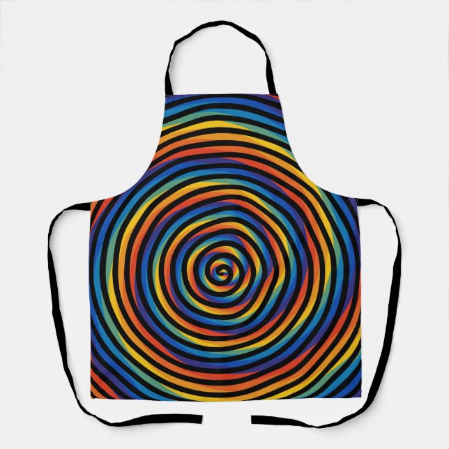 Colourful Spiral Swirl Apron (Front)