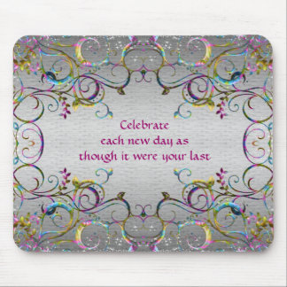 Colourful Spiral Swirl Patterns - Celebration Mouse Pad