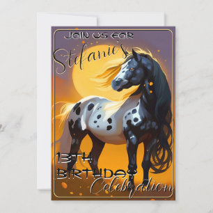 Colourful Spirit Pony 68 Birthday Invitation