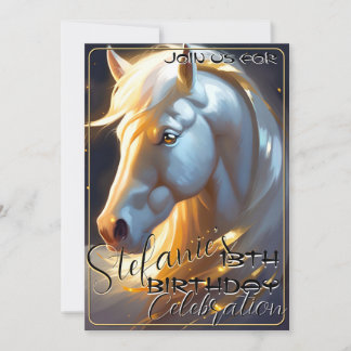Colourful Spirit Pony 69 Birthday Invitation