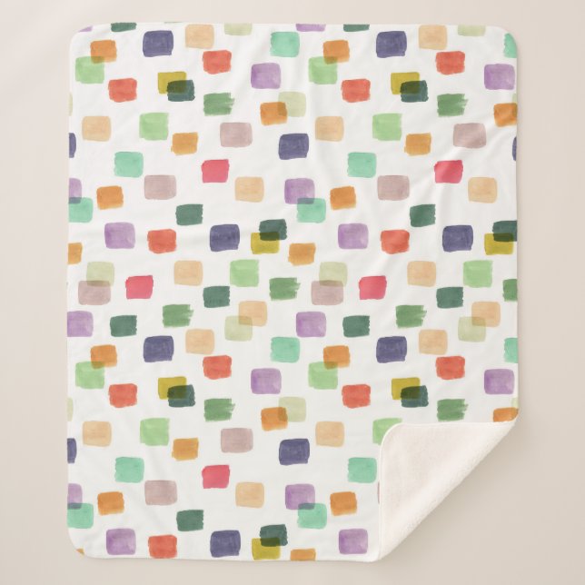 Colourful Splash: Abstract Seamless Background Sherpa Blanket (Front)