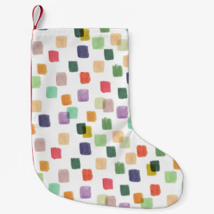 Colourful Splash: Abstract Seamless Background Small Christmas Stocking