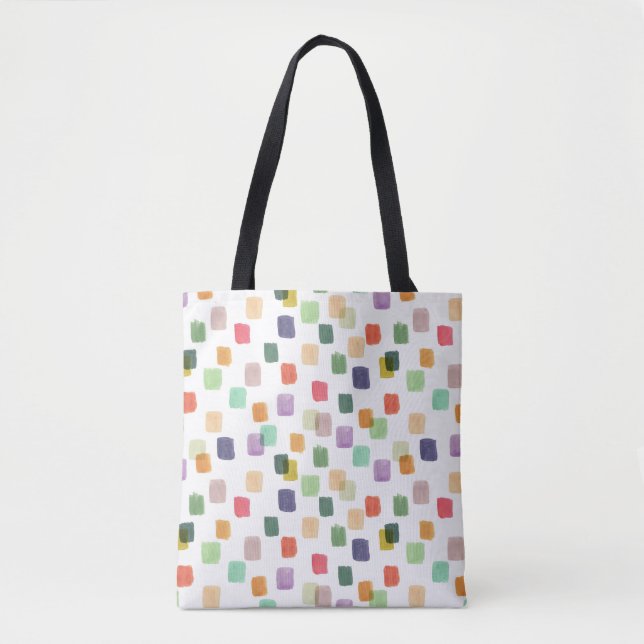 Colourful Splash: Abstract Seamless Background Tote Bag (Front)