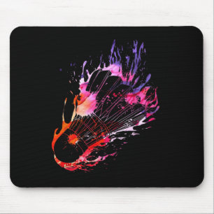 Colourful Splash Badminton Shuttle Mouse Pad
