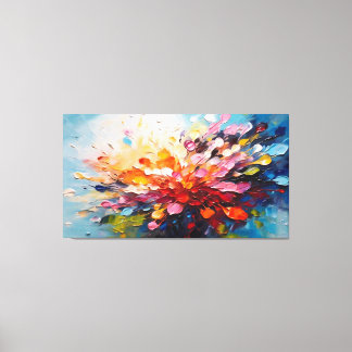 Colourful splash painting canvas print