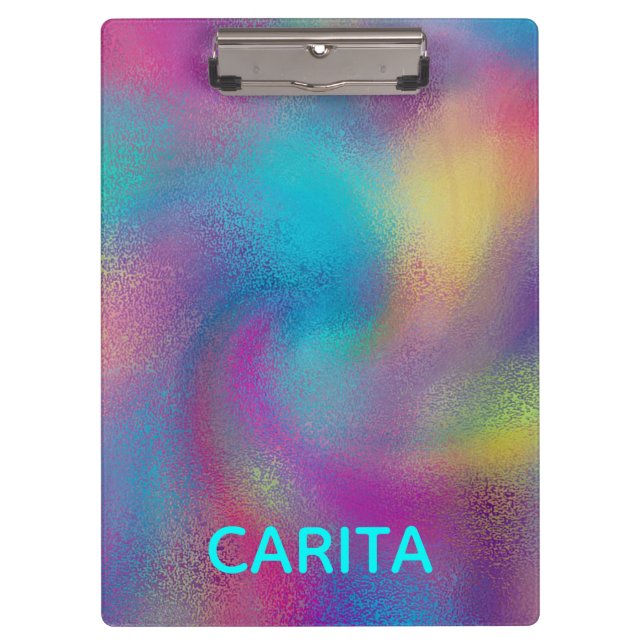 Colourful Splash Personalized Clipboard (Front)