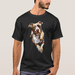 Colourful Splash Pitbull Dog Pittie Puppy T-Shirt