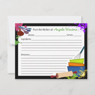 Colourful Splash Recipe Card
