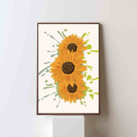 colourful splash sunflower