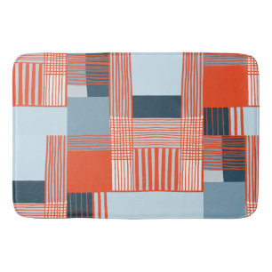 Colourful Splashes and Dynamic Lines Bath Mat