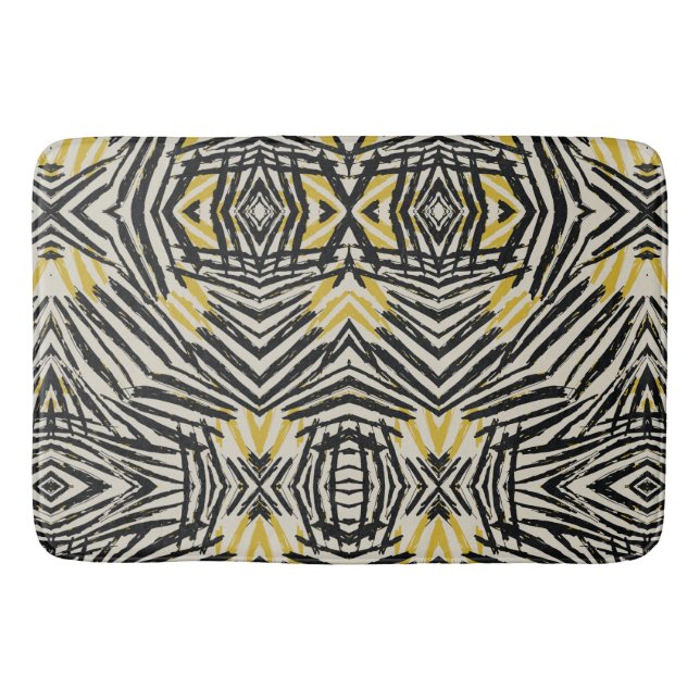 Colourful Splashes and Dynamic Lines Bath Mat (Front)