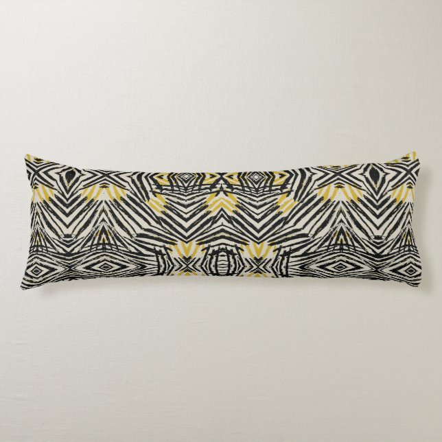 Colourful Splashes and Dynamic Lines Body Pillow (Front)