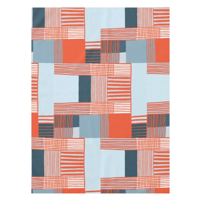 Colourful Splashes and Dynamic Lines Tablecloth (Front)