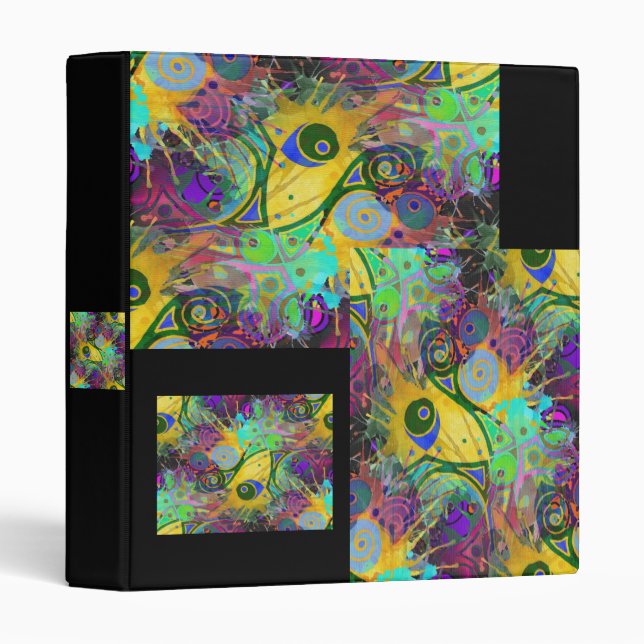 colourful splatter 5x binder (Front/Spine)