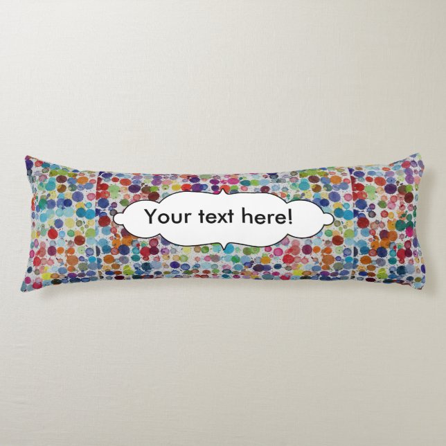 Colourful splatters abstract design body pillow (Front)