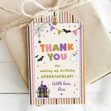Colourful Spooky Halloween Birthday Thank You