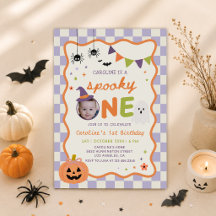 Colourful Spooky One Halloween Ghost 1st Birthday