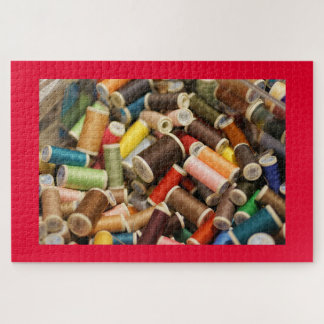 Colourful Spools of Sewing Thread Jigsaw Puzzle