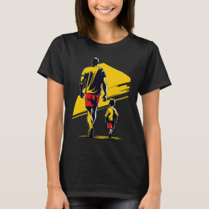 Colourful Sports Illustration Of Father And Son So T-Shirt