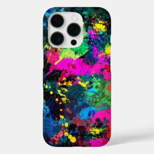 Colourful spot stain art iPhone 16 pro case