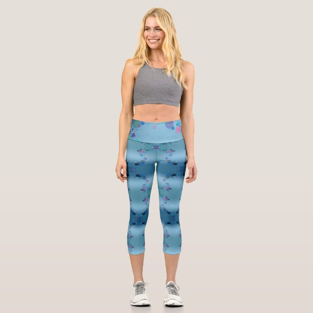 Colourful Spots Capri Leggings (Front)